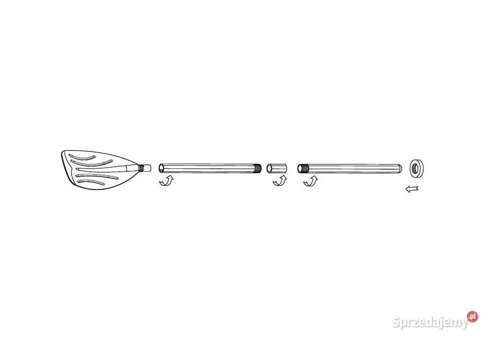 Wiosła do pontonu 2 sztuki 122 jednopiórowe Smogorzów