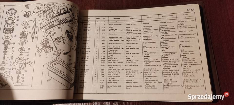 waryński 250 katalog cześci oryginał Kraśnik