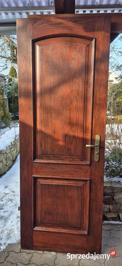 Drzwi skrzydła drewniane dębowe