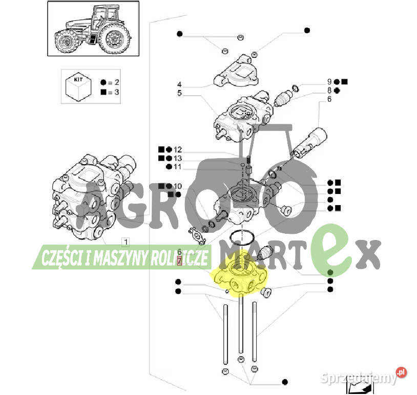 87324666 SEKCJA ZAWORU HYDR CNH Wichrów