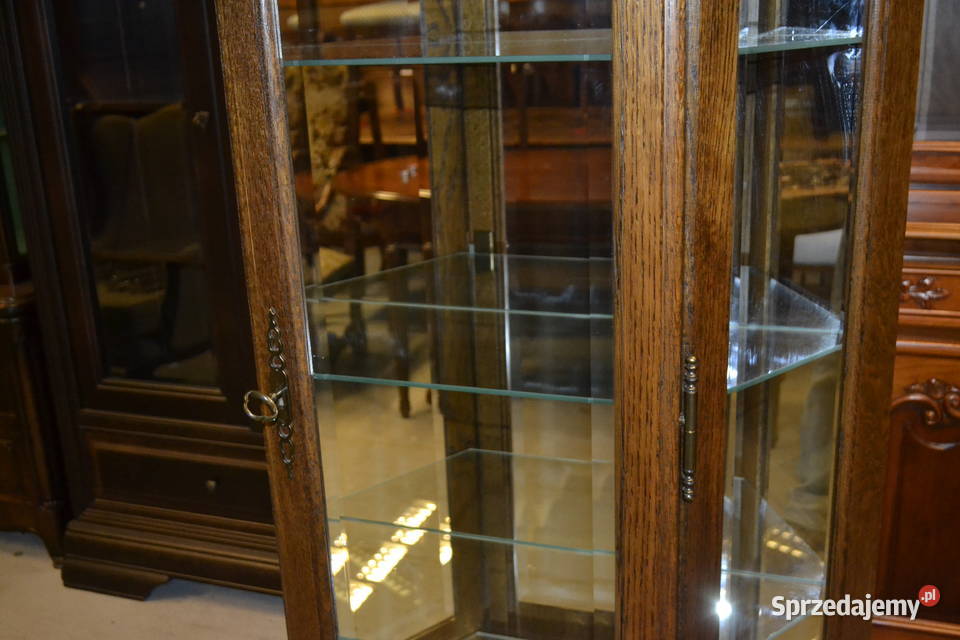 witryna stylowa lustra dąb