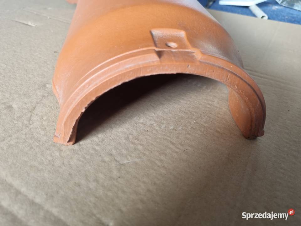 Gąsior dachowy z zaślepką ceramiczny miedziany Elbląg