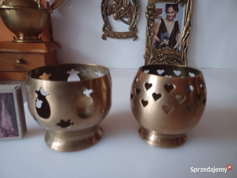Komplet dwóch lampionów Mosiądz Kolekcja sprzedam
