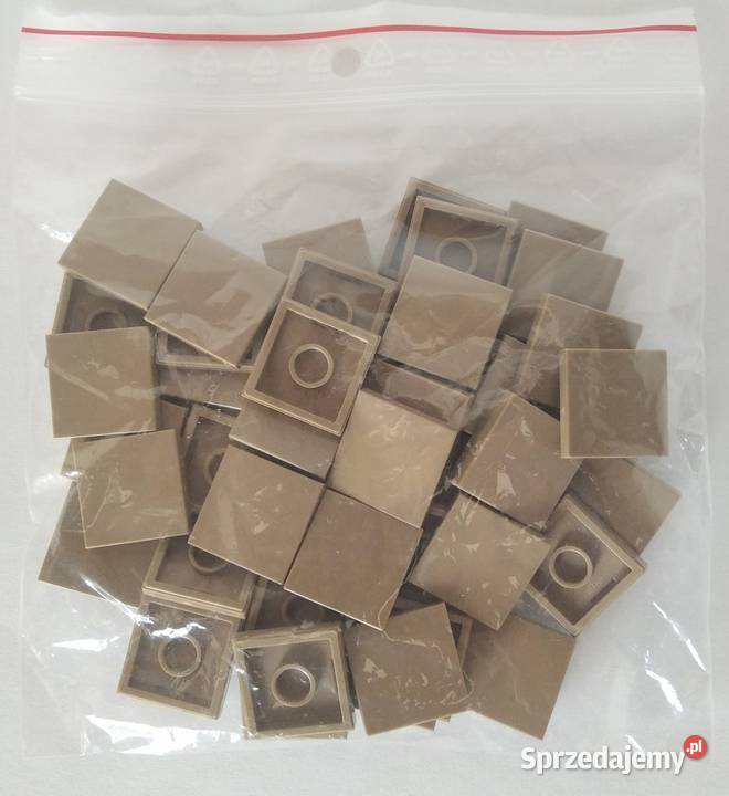 Lego Plate 2x2 Dark Tan pakiet 50 Kłaj