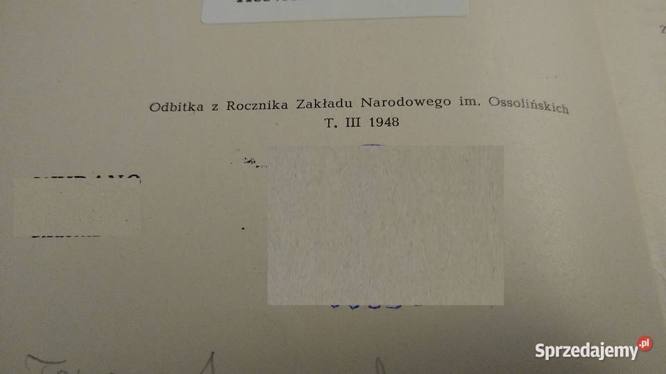 Zakład Narodowy im Ossolińskich w ostatnim