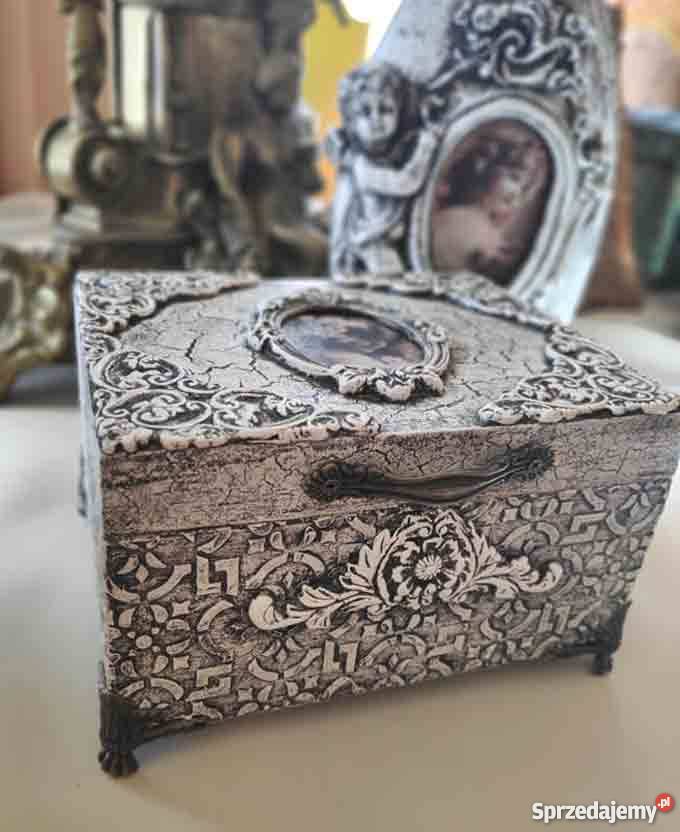 Szkatułka w stylu retro ręcznie robiona unikat Legnica