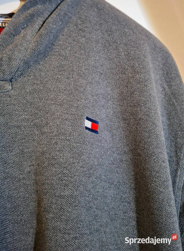 Szara koszulka Polo Tommy Hilfiger vintage Zielona Góra