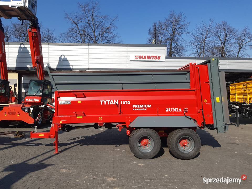 Rozrzutnik obornika Unia Tytan 10 TD 8 ton