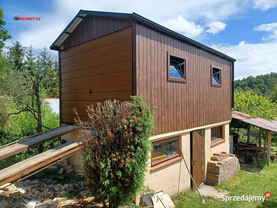 Garaż Blaszany 3x5 DREWNOPODOBNY Schowek Garaże