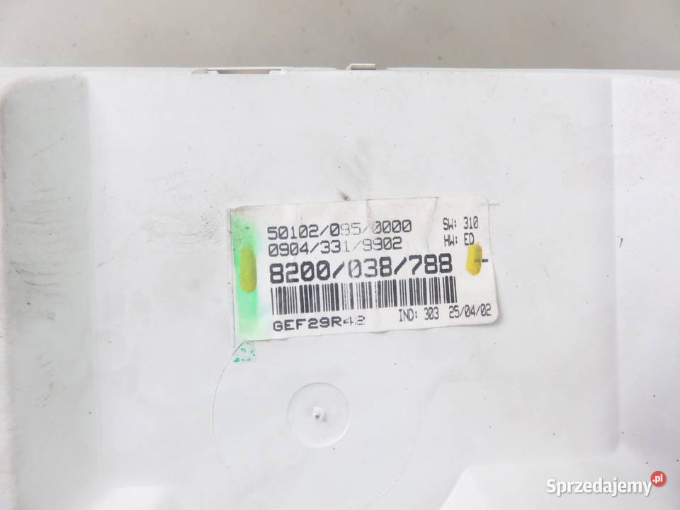 LICZNIK RENAULT SCENIC I FL 20 16V 8200038788 osobowe