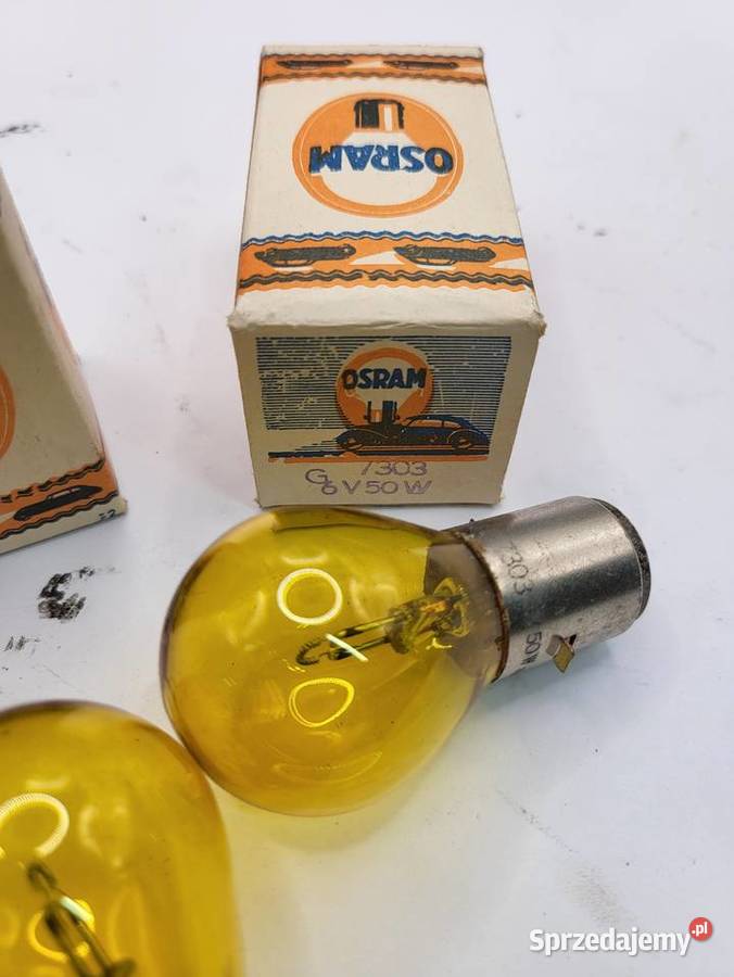 ŻARÓWKA OSRAM 6V 50W ŻÓŁTA DO MOTOCYKLA Żarówki motocyklowe Rybnik