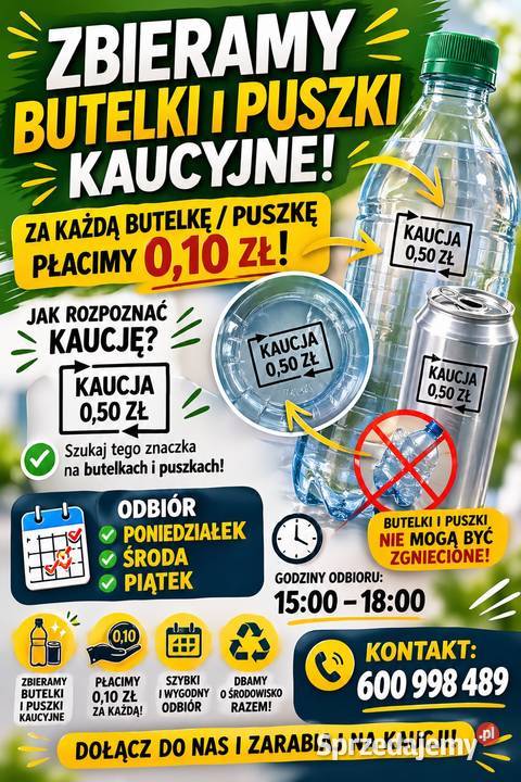 Skup butelek puszek śląskie Częstochowa