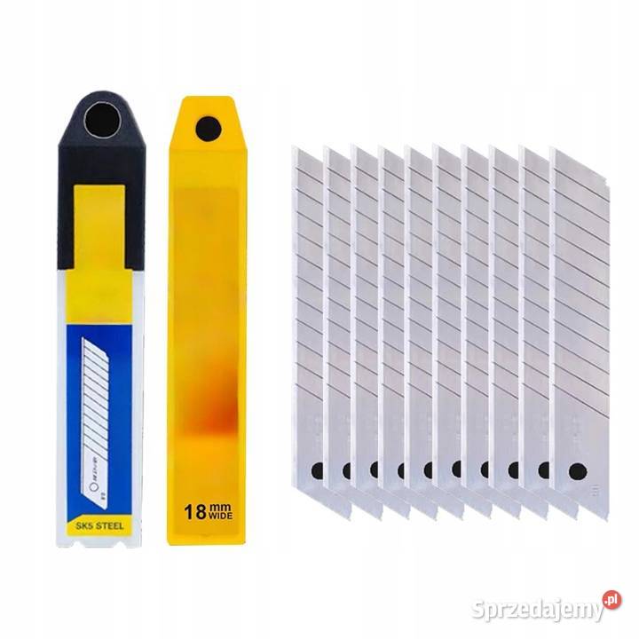 Nożyk do Tapet Aluminiowy 18 mm 10 Wymiennych Ludźmierz