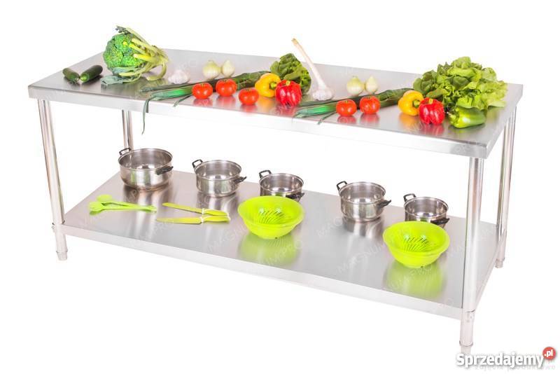 GASTRONOMICZNY STÓŁ BLAT ROBOCZY 200x60 Z PÓŁKĄ sprzedam