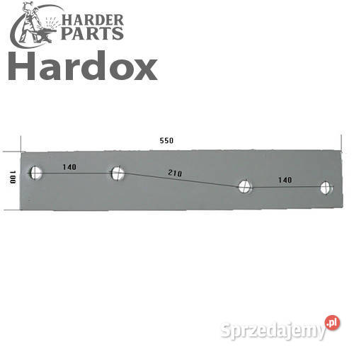 Płoza długa HARDOX 123163L części do pługa KRONE nieuszkodzony Suwałki