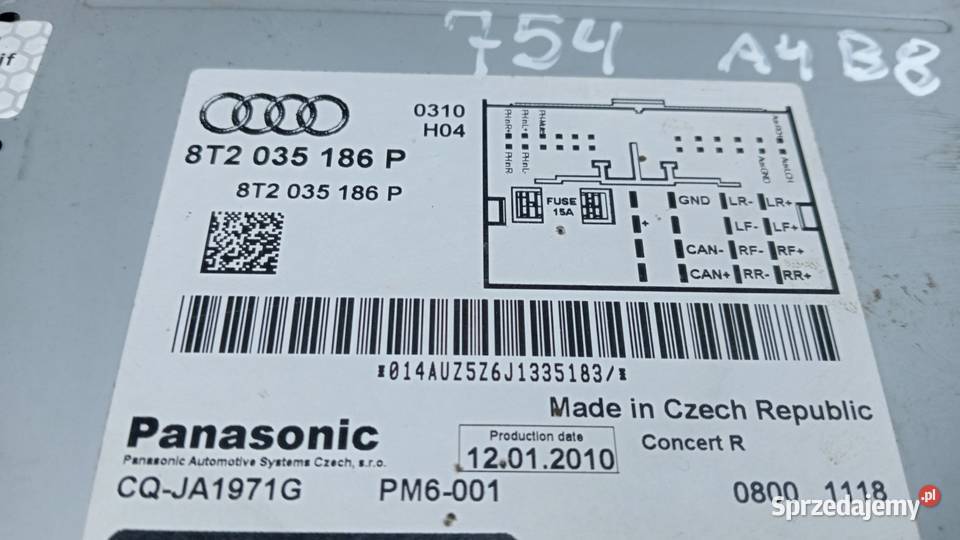 A4 B8 RADIO ZMIENIARKA CD EKRAN KOMPLET Zbierkowo