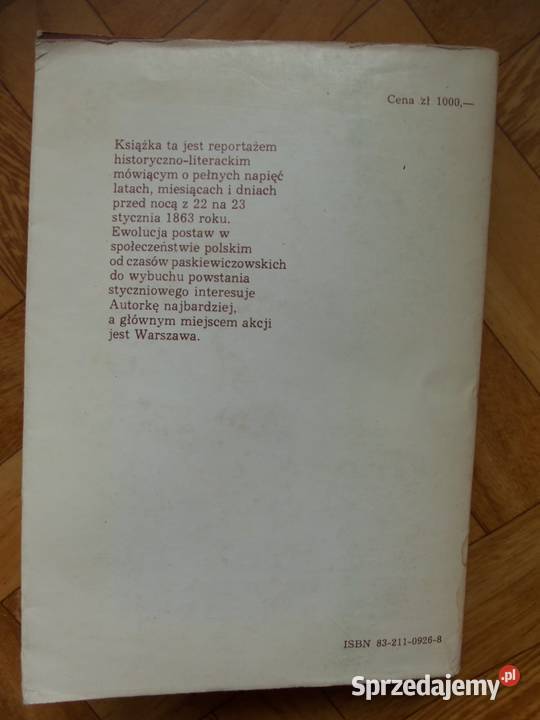 Przed tą nocą powstanie styczniowe Książki naukowe i popularnonaukowe Kultura i Rozrywka Głuchołazy