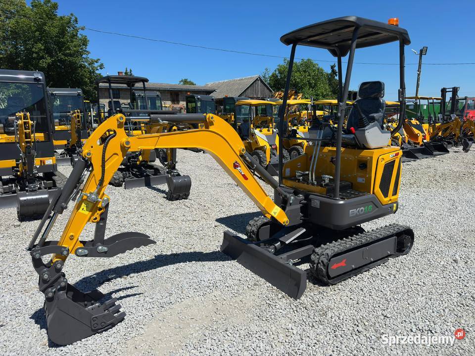 Nowa Minikoparka XGV EKO16 z 2026 Roku Waga 1600 Koparki Złoczew