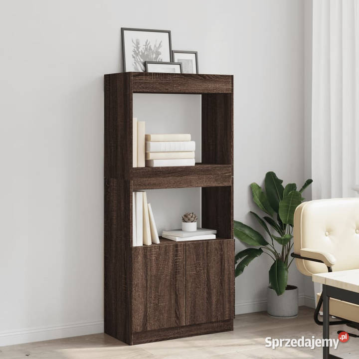 Wysoka szafka brązowy dąb 63x33x140 WM855112 mazowieckie Warszawa