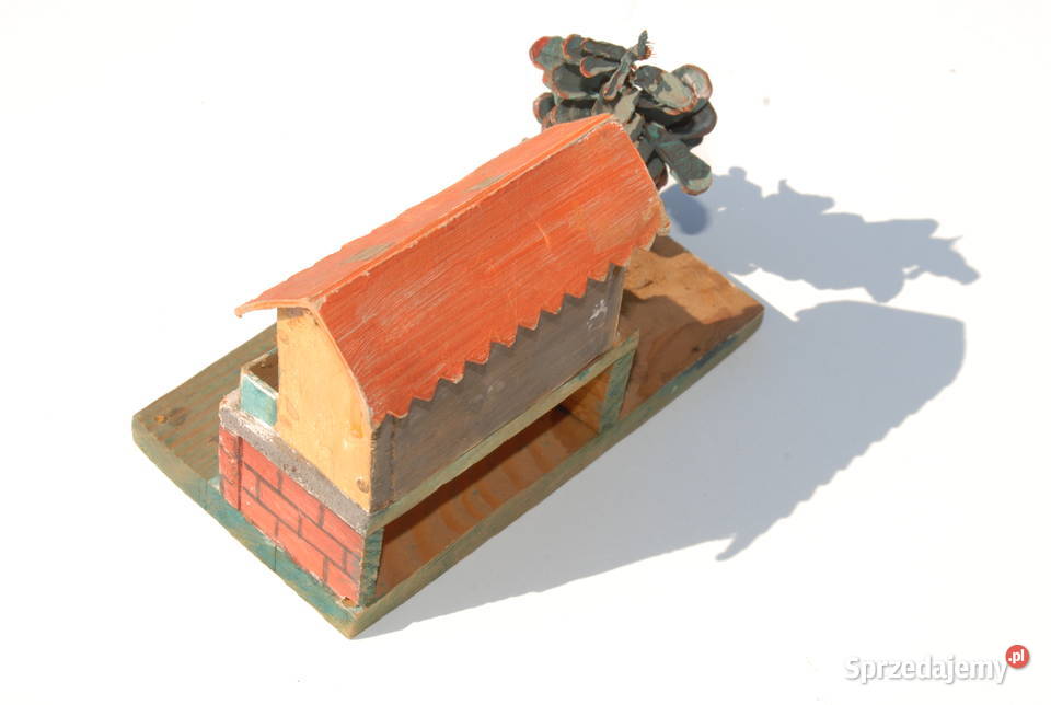 Stara zabawka model budynku domu do makiet Modelarstwo Cieszyn