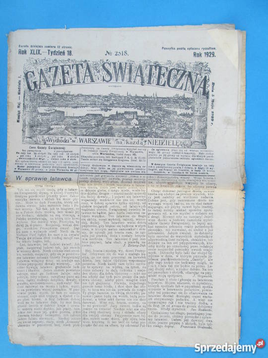 19 Gazeta Świąteczna wydania 1929 Bezpłatna