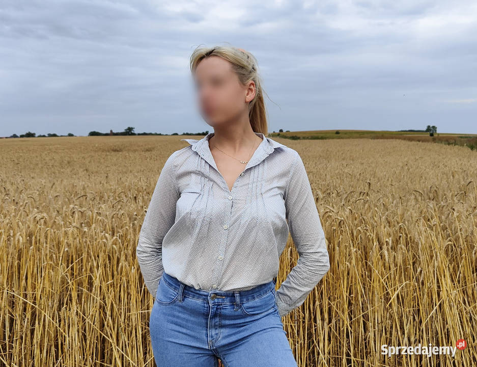 Koszula w kropki Benetton S bawełna cottagecore Szczecin sprzedam