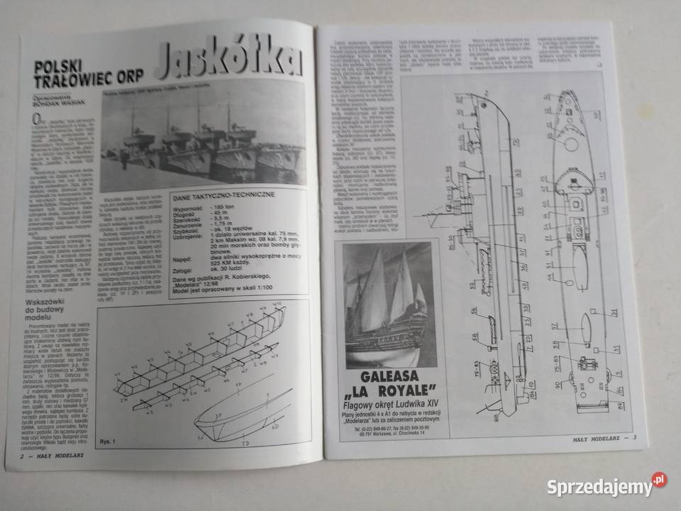 Mały Modelarz 32000 polski trałowiec ORP