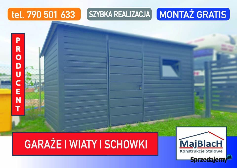 Wiatka ogrodowa GARAŻ BLASZANY Domek Ogrodowy Tuchola sprzedam