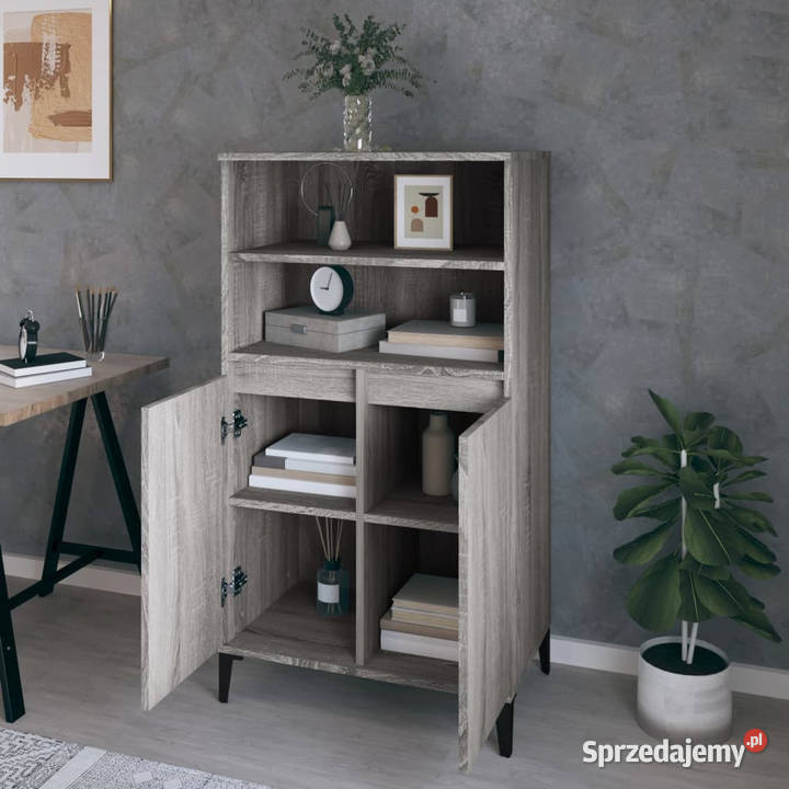 Wysoka szafka szary dąb sonoma 60x36x110 Pozostałe Warszawa