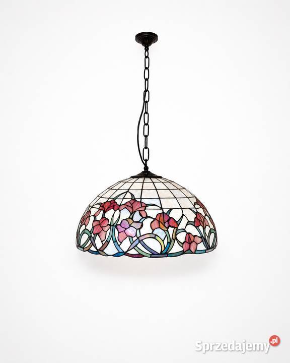 Duża Lampa Wisząca w Stylu Tiffany Witraż 50 Poddębice
