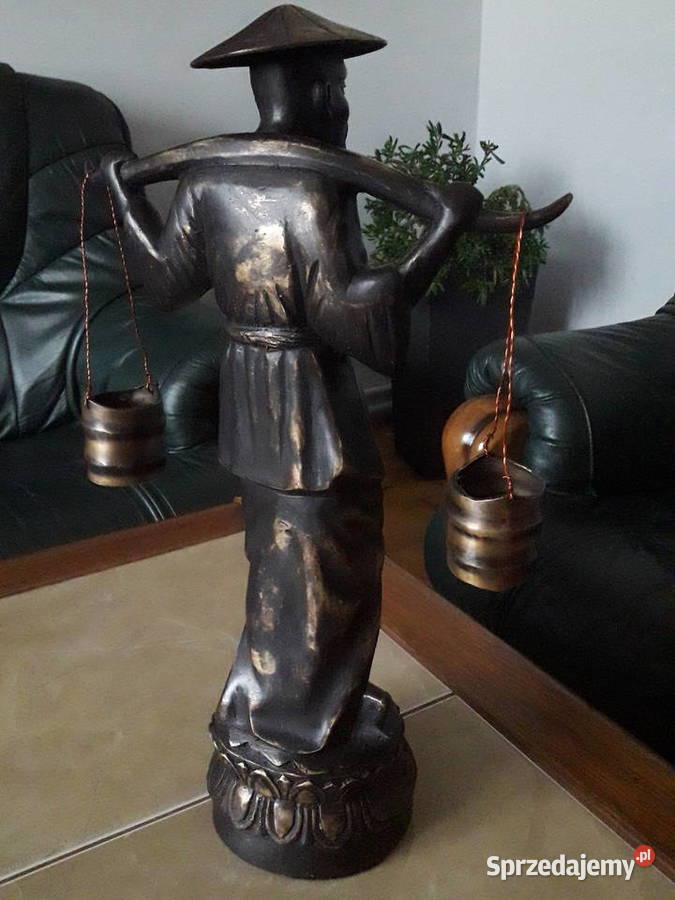 Antyczna figura z brązu Dynastia Qing 1900 r Janów Lubelski