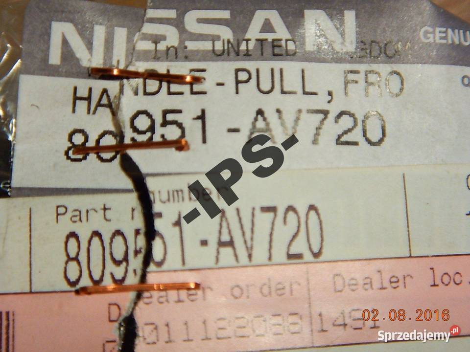 SCHOWEK PLASTIK DRZWI NISSAN PRIMERA P12 osobowe