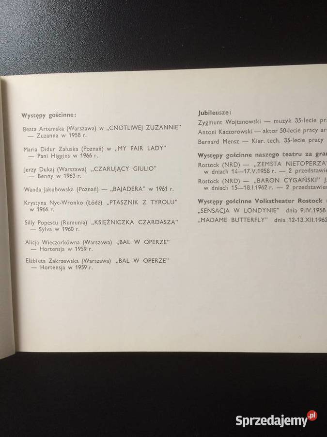 333 X Lecie Państwowego Teatru Muzycznego Szczecin sprzedam