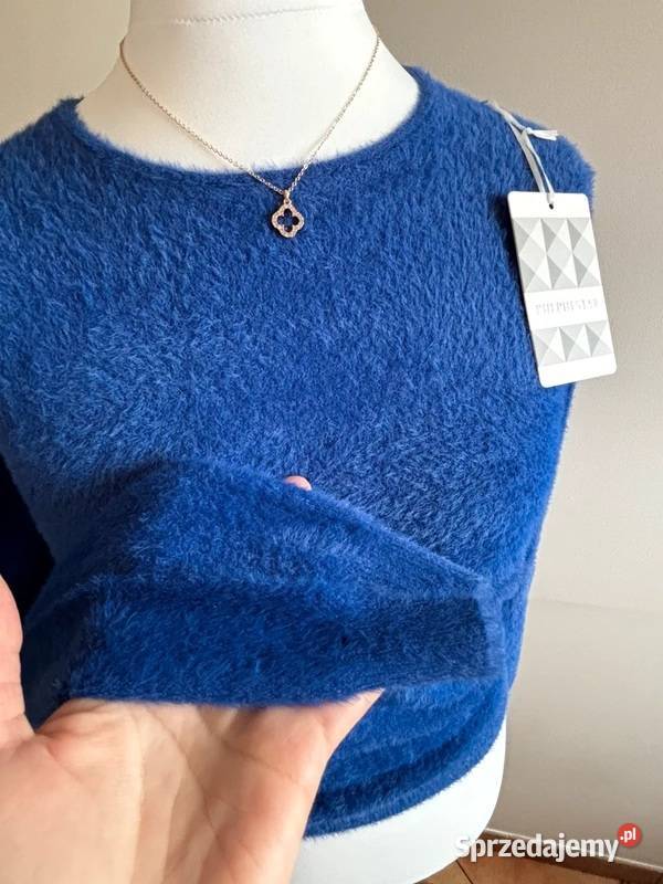 Sweter damski chabrowy przyjemny i miękki