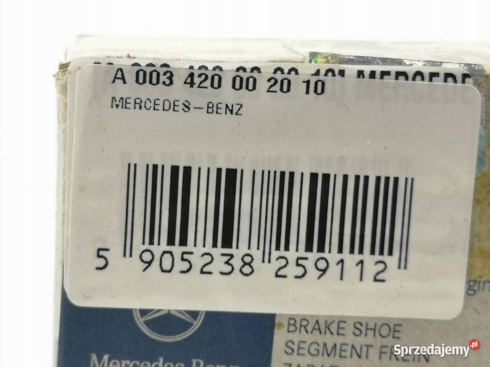 KLOCKI HAMULCOWE TYŁ MERCEDESBENZ VITO 9603 ORI sprzedam