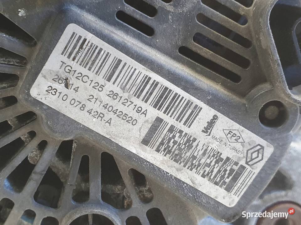 ALTERNATOR Renault Clio IV 09 TCe valeo Chełm