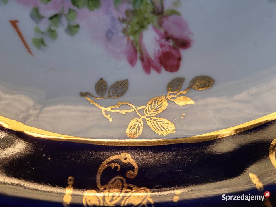 Stara piękna kobaltowa paterka