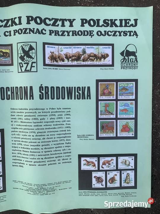 Plakat znaczki poczty Polskiej Łowicz