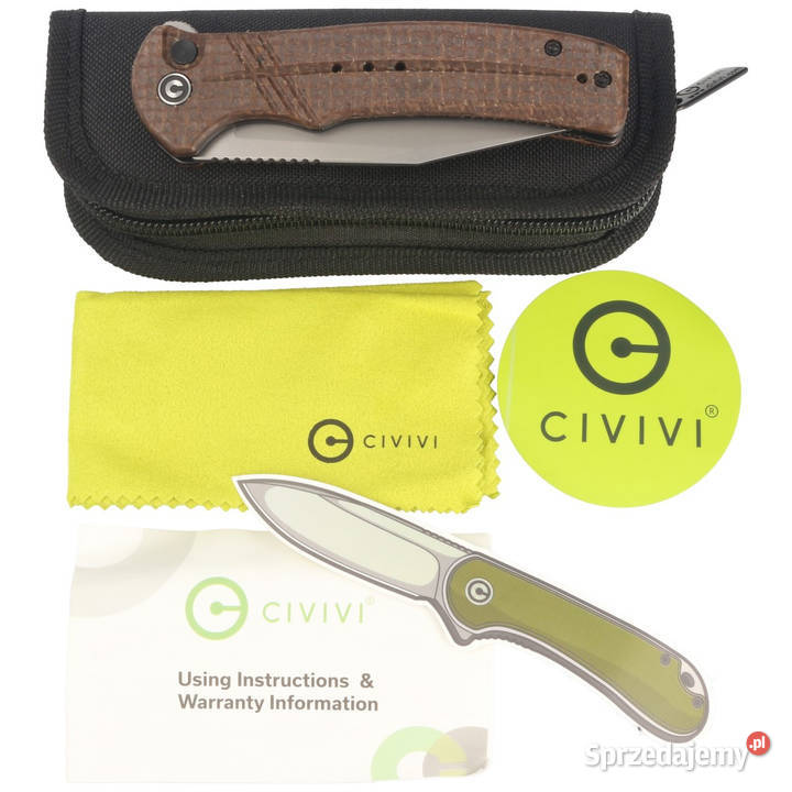 Nóż składany CIVIVI Cogent Brown Micarta Silver Akcesoria, narzędzia i noże Warszawa