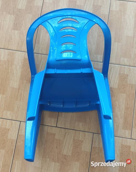 Plastikowe niebieskie krzesełko dziecka Okazja mazowieckie Pruszków