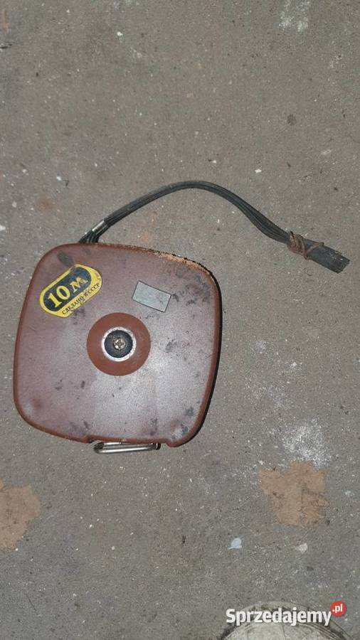 Stara taśma miernicza miarka rosyjska zwijana Warszawa