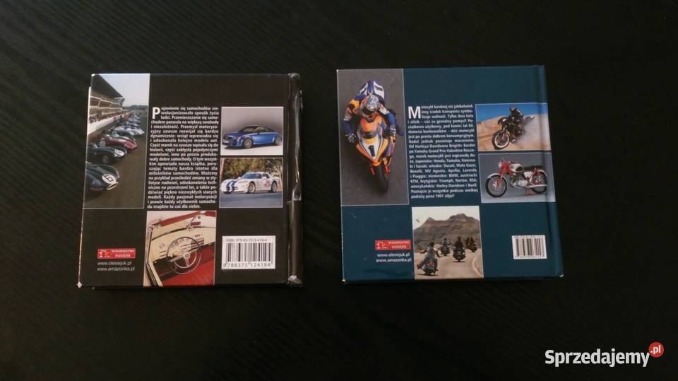 Zestaw książek Samochody marzeń Motocykle marzeń motoryzacja, transport Poradniki, albumy i reportaże lubuskie Zielona Góra