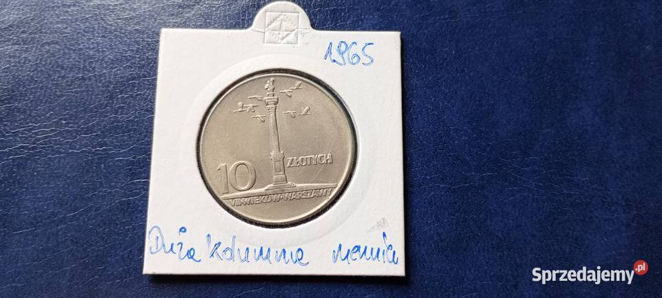 Stare monety 10 złotych 1965 Kolumna Polska 1 podkarpackie