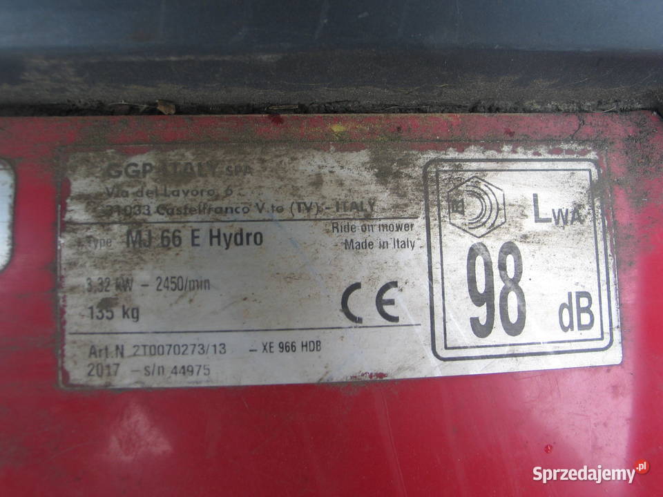 kosiarka traktorek lazer GT MJ66 E hydro silnik Tarczyn sprzedam