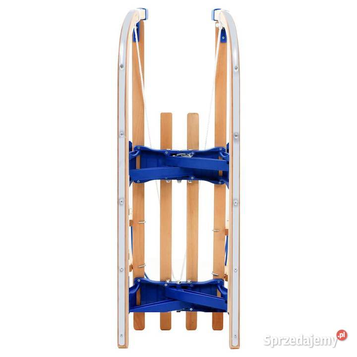 vidaXL Składane sanki z oparciem drewniane 119