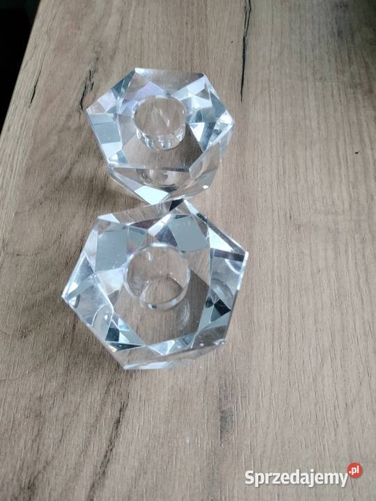 Dwa kryształowe świeczniki zachodniopomorskie