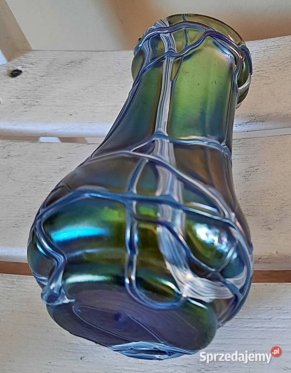 Wazon irizowane czeskie szkło Pallme Konig 1900 wielkopolskie Ostrów Wielkopolski sprzedam