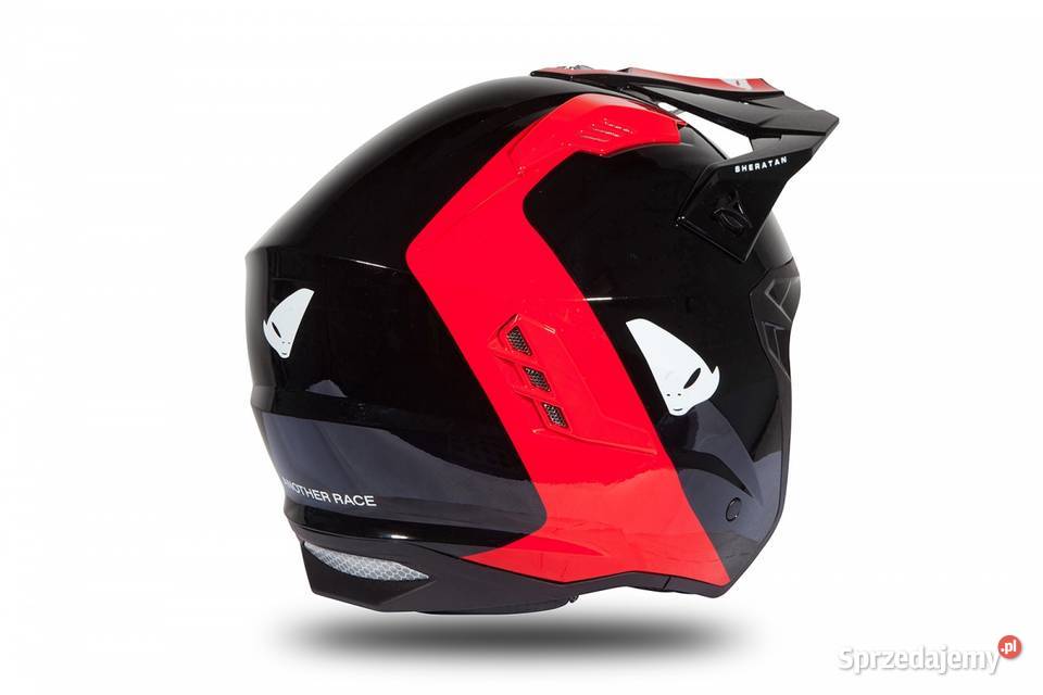 KASK UFO Z BLENDĄ TRIAL BLACK RED ozmSMLXL Mrągowo