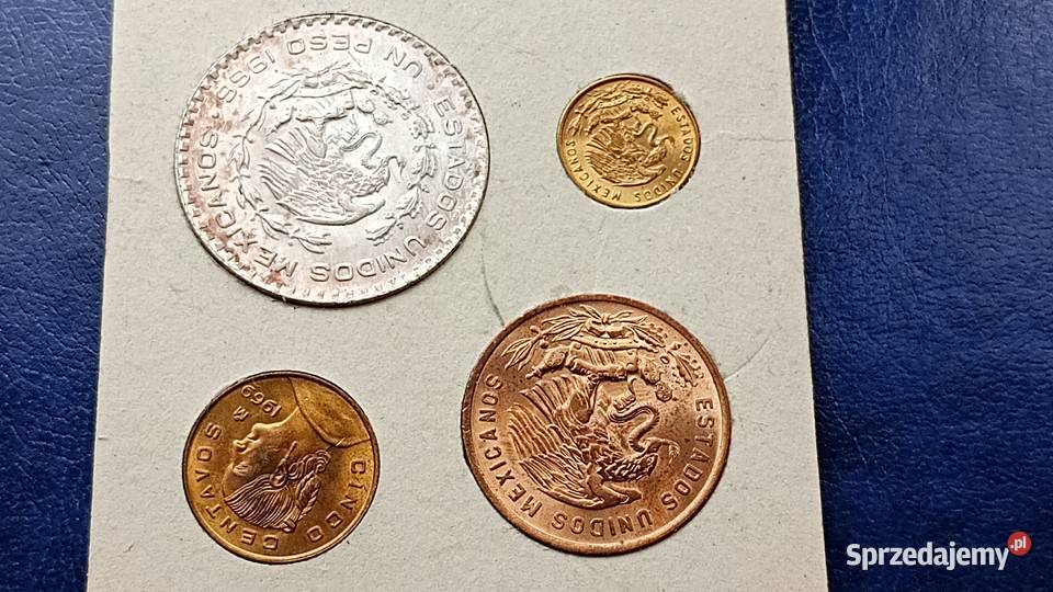 Stare monety 6 monet SET Meksyk stan menniczy Numizmatyka Lesko