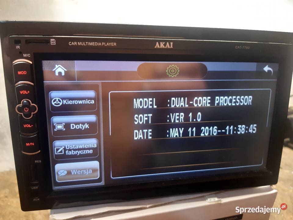 Radio Akai 2din wyświetlacz ekran Żary